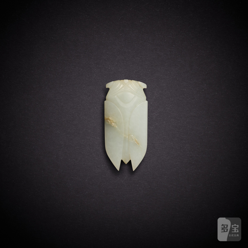 A white jade cicada, Han dynasty | 漢 白玉蟬